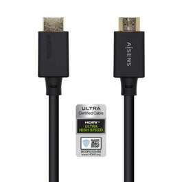 Aisens Cable HDMI V2.1 Ultra Alta Velocidad 8K@60Hz 48Gbps 3m Negro